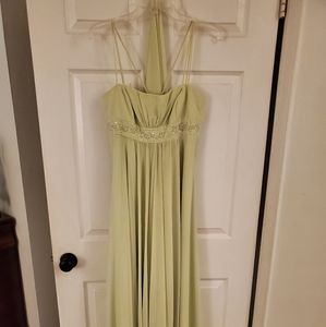 Bridesmaids gown, sea green.